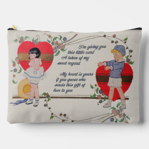 Pochette À Accessoires Vintage Valentine Enfants Joli Art Déco Coloré