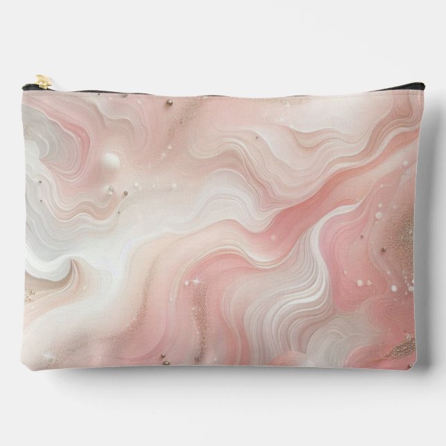 Pochette À Accessoires Voie Lactée blanche et rose pâle (Recto)