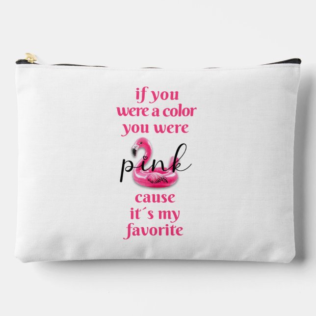 Pochette À Accessoires Vous étiez rose. (Recto)