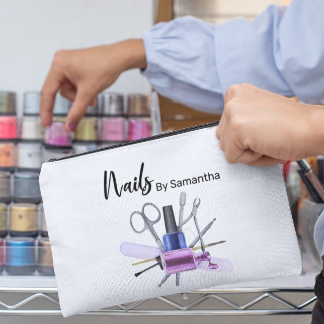 Pochette À Accessoires Watercolor Nail Salon (Créateur téléchargé)