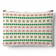 Watermelon-inspired geometric stripe pattern