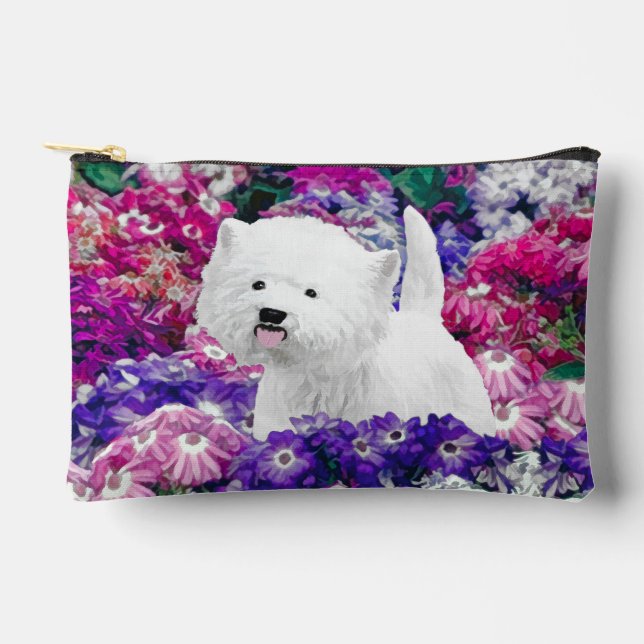 Pochette À Accessoires West Highland White Terrier Peinture Westie Chien (Recto)