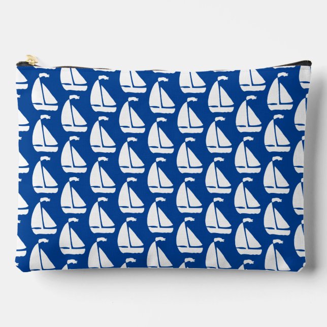 Pochette À Accessoires White Sailboats (Recto)