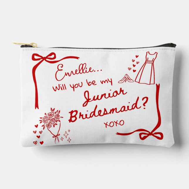 Pochette À Accessoires Will you be my Junior Bridesmaid Proposal  (Recto)