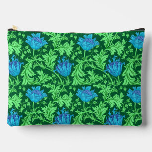 Pochette À Accessoires William Morris Anemone, Emerald Green et Blue
