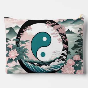 Pochette À Accessoires Yin Yang, Montagne Florale