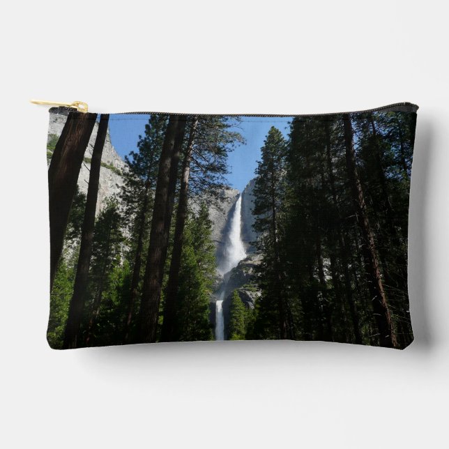 Pochette À Accessoires Yosemite Falls et Woods Paysage Photographie (Recto)