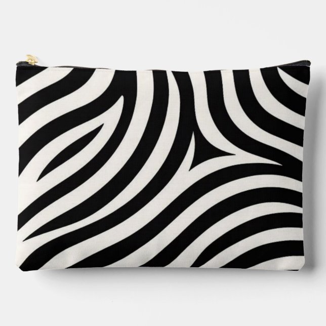Pochette À Accessoires Zebra Stripes Impression moderne (Recto)