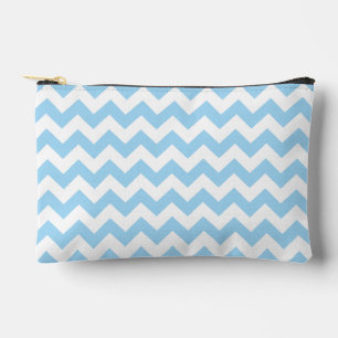 Pochette À Accessoires Zigzag bleu, Chevron bleu, Motif géométrique