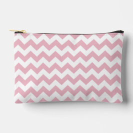 Pochette À Accessoires Zigzag rose, Chevron rose, Motif géométrique