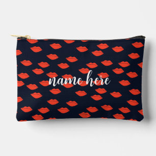 Pochette de maquillage personnalisée avec lèvres r