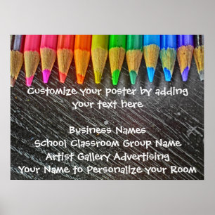 Pochoir de couleur personnalisable affiche artisti