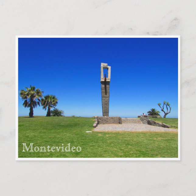 Pocitos rambla Denkmal Postkarte (Vorderseite)