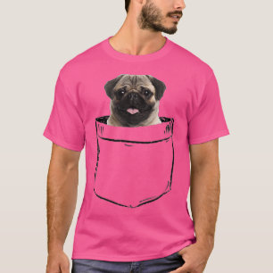 Pocket Baby Mops Hund Lover Vater Mama Boy Girl Fu T-Shirt