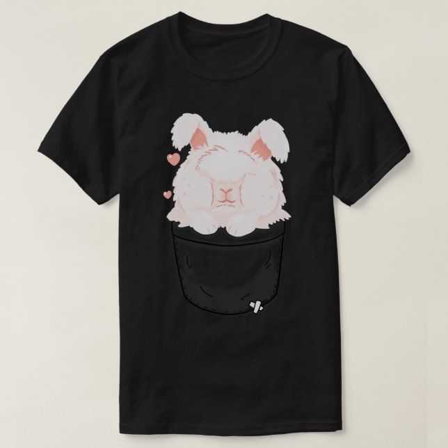 Pocket Cute Angora Rabbit  T-Shirt (Design vorne)