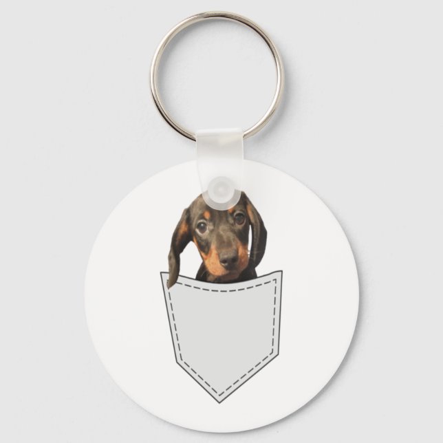 Pocket Dog Dackel Schlüsselanhänger (Vorderseite)