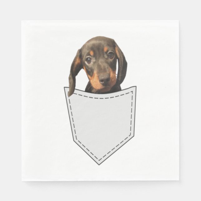 Pocket Dog Dackel Serviette (Vorderseite)