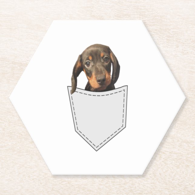 Pocket Dog Dackel Untersetzer (Vorderseite)