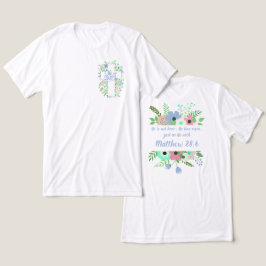 Pocket Floral Cross Er ist Riser Osterunisex Tri-Blend Shirt