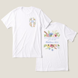 Pocket Floral Cross Er ist Riser Osterunisex Tri-Blend Shirt