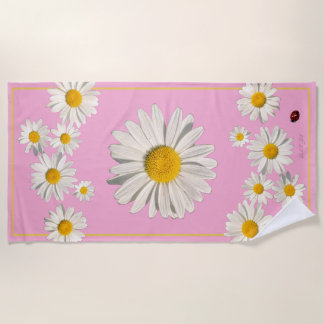 Pocket full of daisies beach towel.  strandtuch