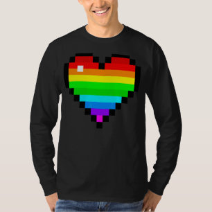 Pocket Gaymer Lgbt Retro Pride Gay Gamer Pixel Er T-Shirt