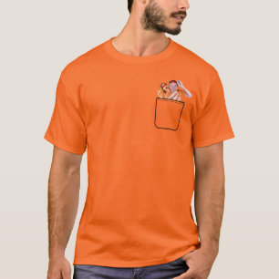 Pocket gefüllt mit Orangenpille T-Shirt