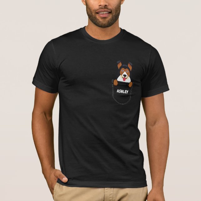 Pocket German Shepherd Welpe niedlichen Hund T-Shirt (Vorderseite)