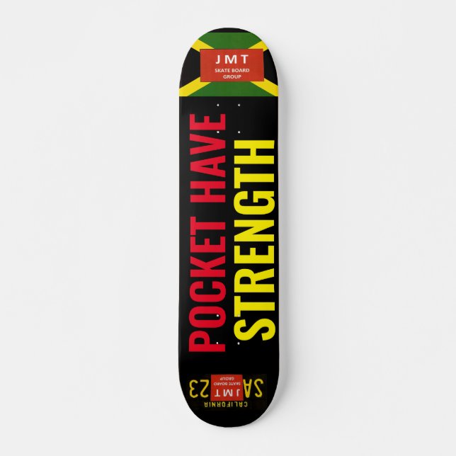 POCKET HABEN STÄRKE JMT Skateboard, 7¾ Zoll Deck Skateboard (Vorne)