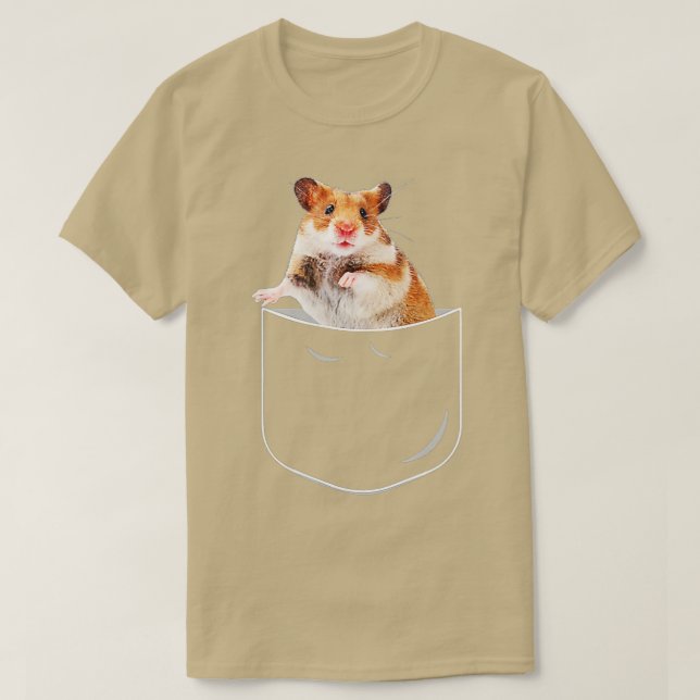 Pocket Hamster, lustiger Hamster in Pocket Geschen T-Shirt (Design vorne)