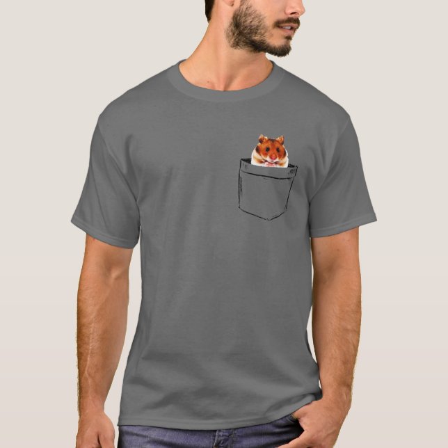 Pocket Hamster Vater Mama, Boy Girl Birth Day Funn T-Shirt (Vorderseite)