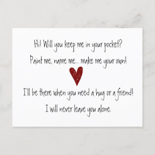 Pocket Hug-Karte Postkarte