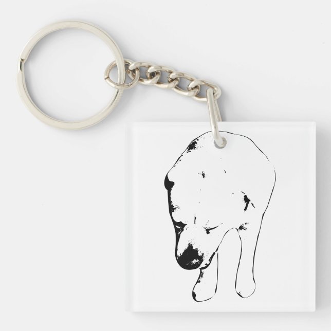 Pocket Labrador, Gentle Holiday Wink Schlüsselanhänger (Vorderseite)