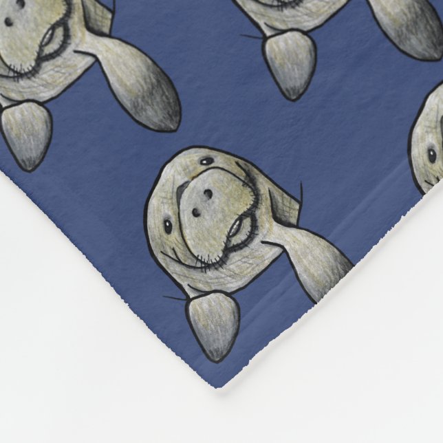 Pocket Manatee KiniArt Fleecedecke (Ecke)
