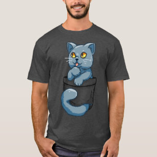 Pocket Niedlich British Shorthair Cat T-Shirt