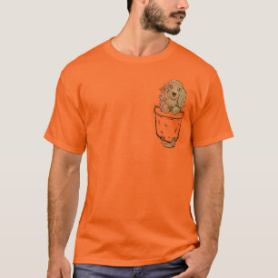 Pocket Niedlich Englisch Spanisch Welpe Hund T-Shirt