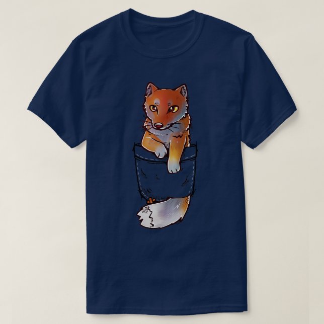 Pocket Niedlich Tibetisch Fox T-Shirt (Design vorne)