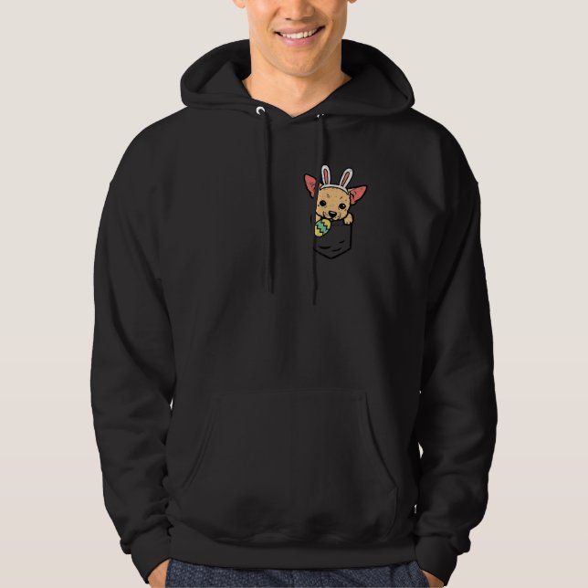 Pocket Oaster Chihuahua Bunny Egg Chiwawa Dog Men Hoodie (Vorderseite)