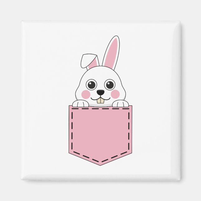 Pocket Pet Bunny Magnet (Vorne)