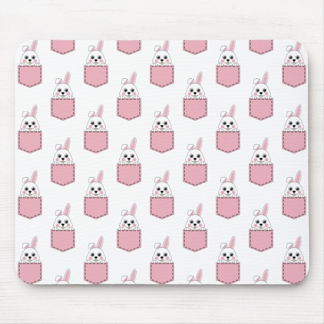 Pocket Pet Bunny Pattern Mousepad (Vorne)