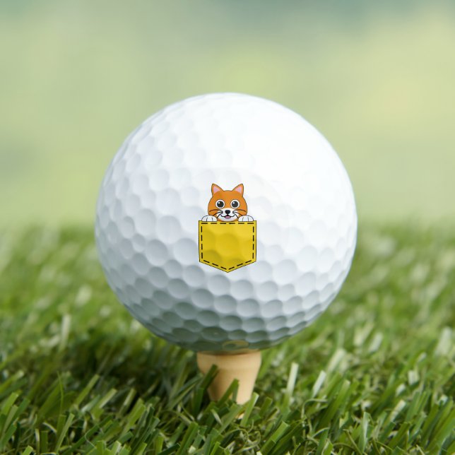 Pocket Pet Cat Golfball (Insitu T-Shirt)