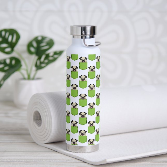 Pocket Pet Dog Muster Trinkflasche (Yoga)