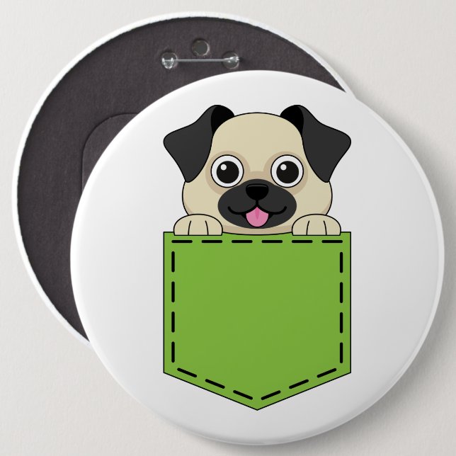 Pocket Pet Hund Button (Vorne & Hinten)