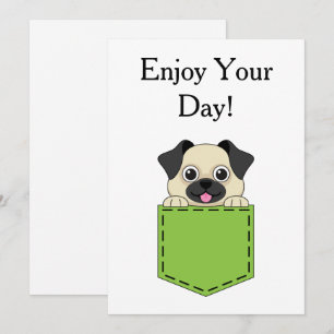 Pocket Pet Hund personalisieren Feiertagskarte