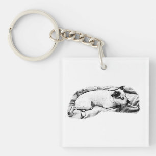 Pocket Pup mit festlichen Fußketten Schlüsselanhänger