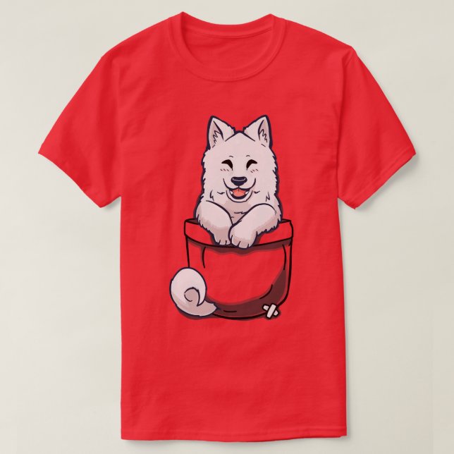 Pocket Samoyed T-Shirt (Design vorne)