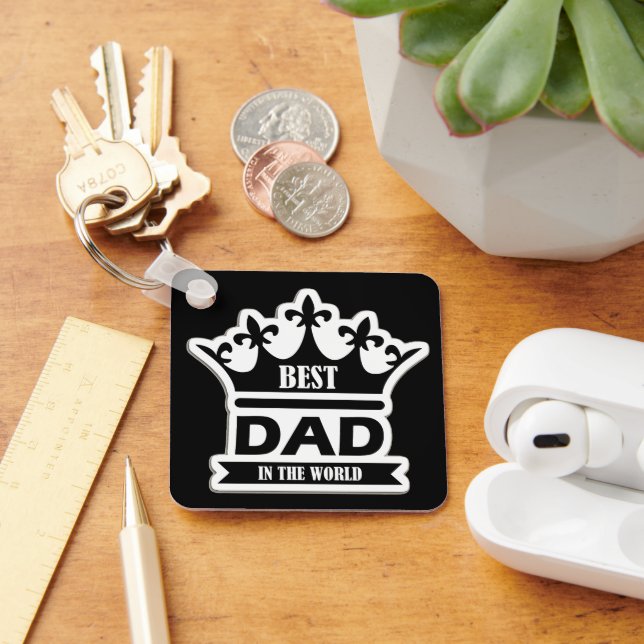 Pocket-Sized Praise – Best Dad Ever Keychain Schlüsselanhänger (Schreibtisch)