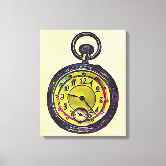Pocket-Uhr Leinwanddruck