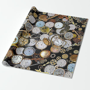 Pocket-Uhren, Gänse, Uhren Geschenkpapier