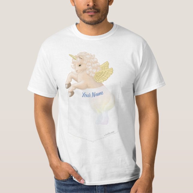 Pocket Unicorn T-Shirt (Vorderseite)